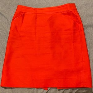 J Crew Red Pencil cotton pencil skirt